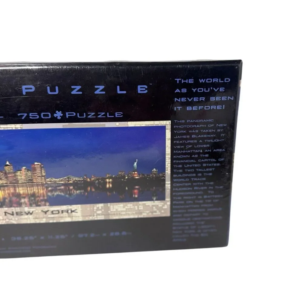 New York City At Night Panoramic Puzzle Buffalo Games 750 Pieces 3 Feet Long New